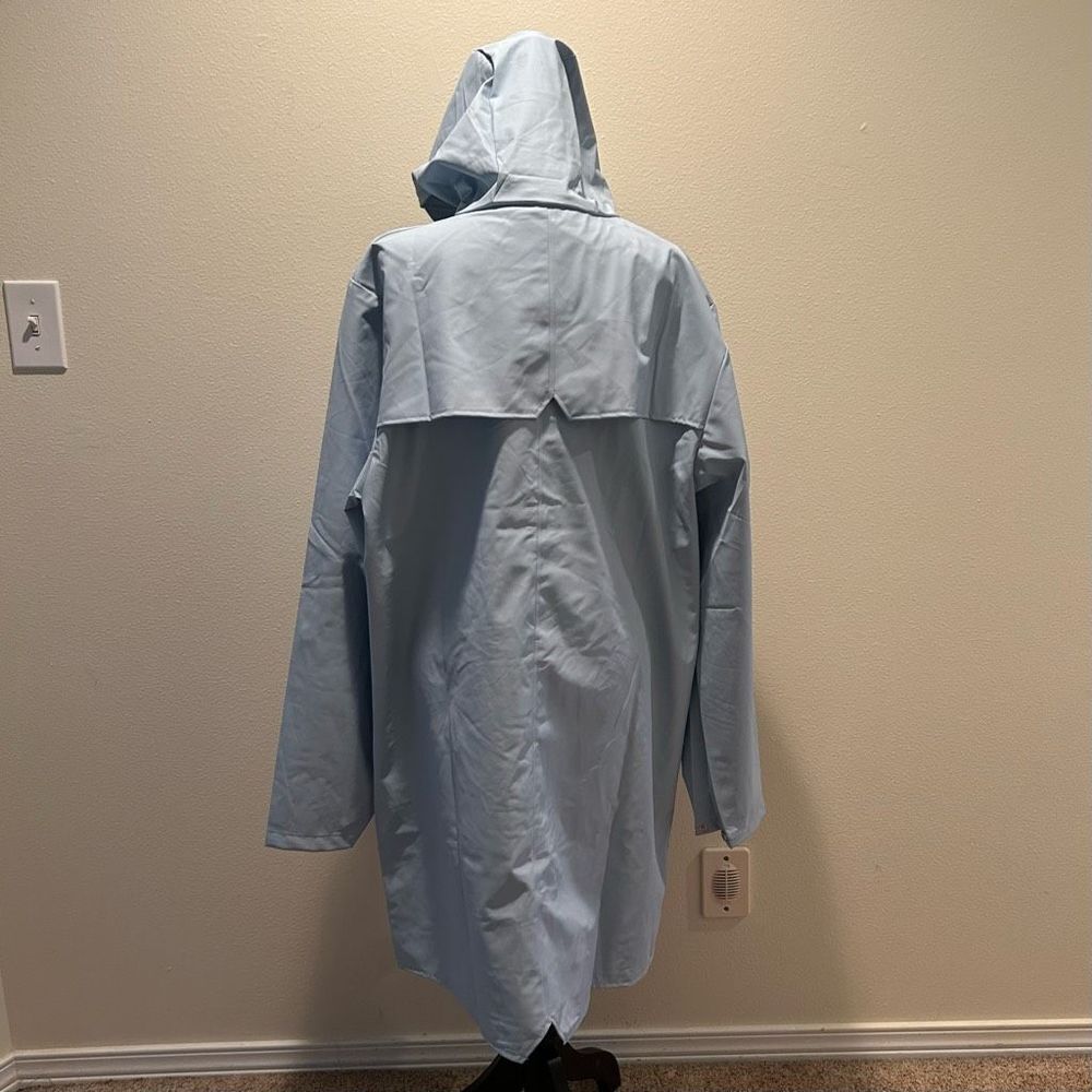 NWT Large Rains Unisex Waterproof Long Jacket Sky - Picture 6 of 10